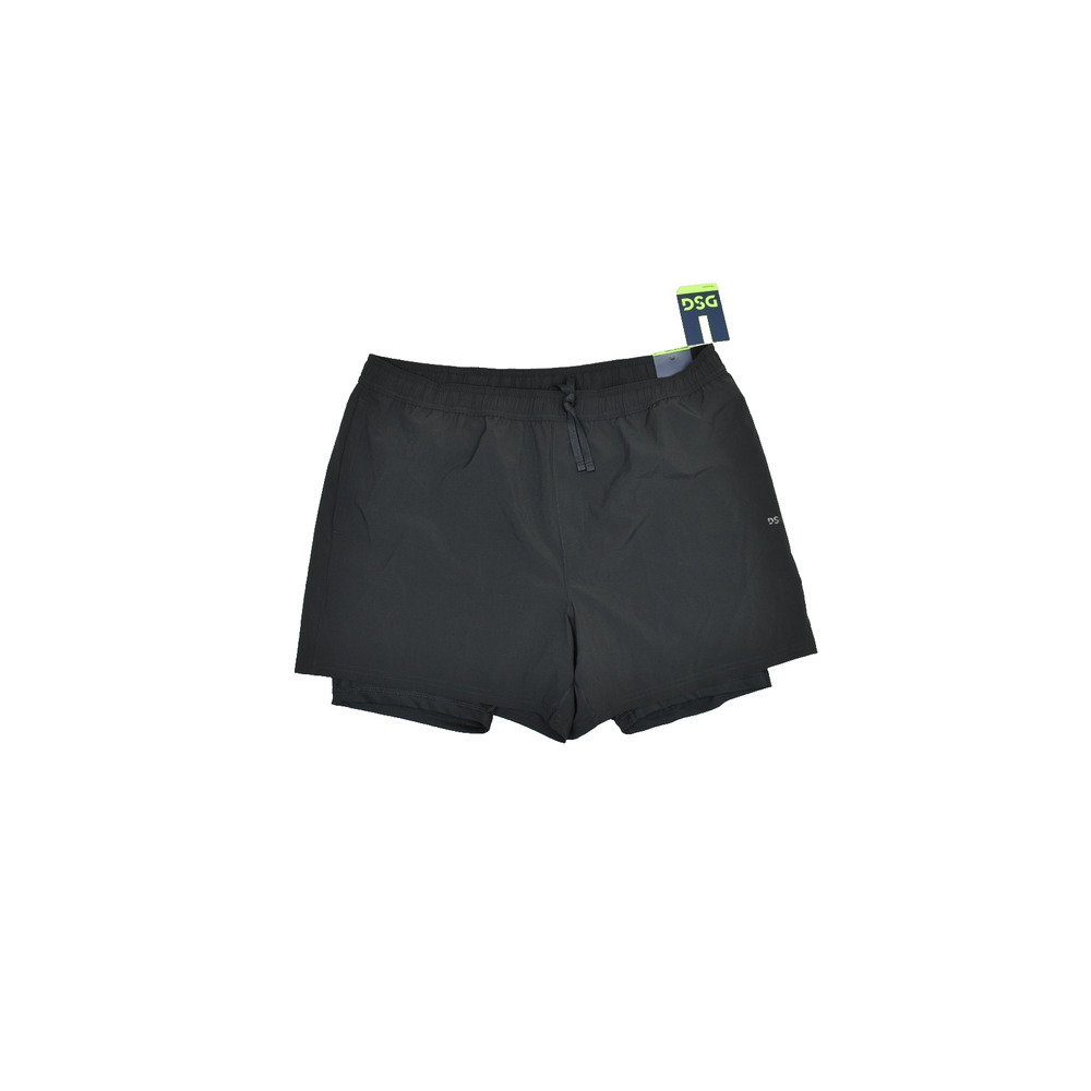 NEW DSG Agility 2-in-1 Athletic Shorts Black Training Workout Size XL